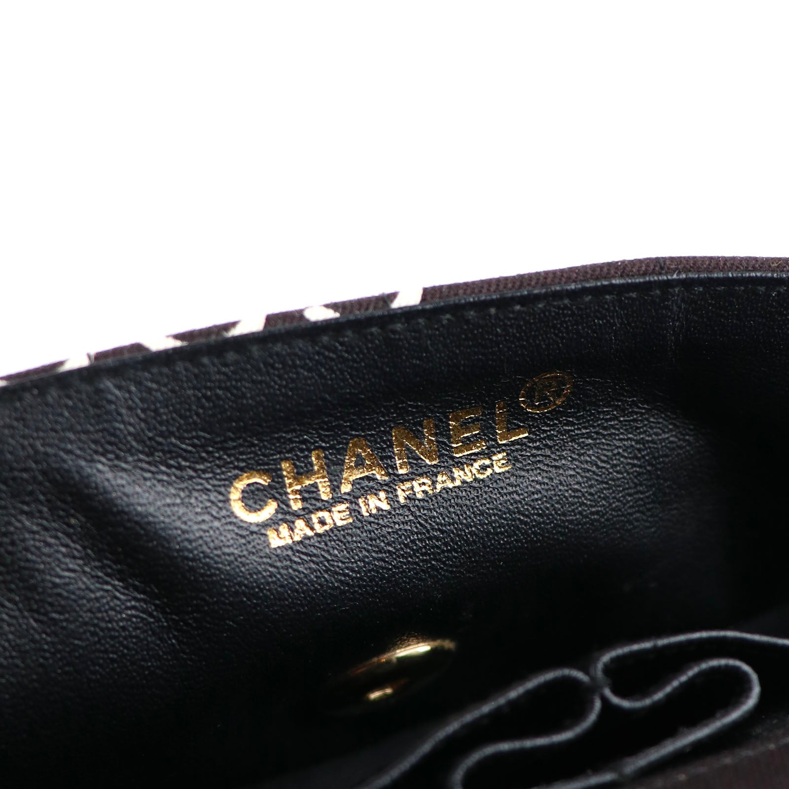 CHANEL - Sac à main East-West en coton noir