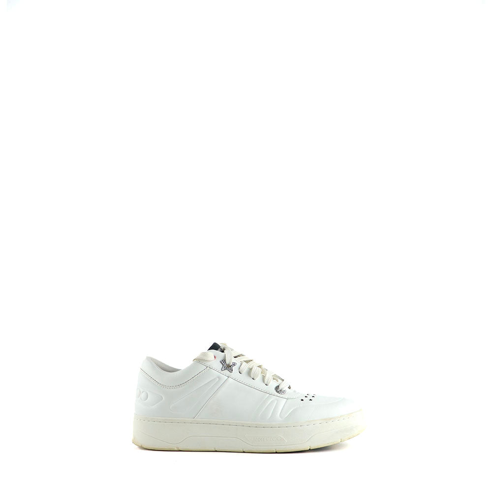 JIMMY CHOO - Sneakers Hawaï en cuir blanc (T37)