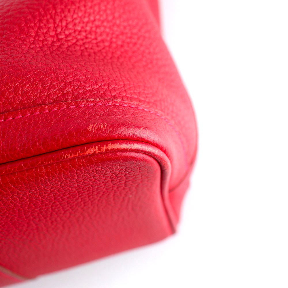 HERMÈS - Sac à main Garden Party en cuir togo rouge