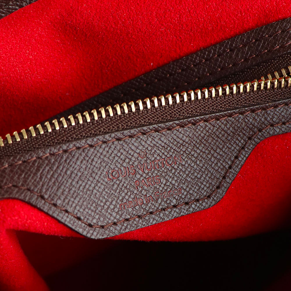LOUIS VUITTON - Sac sceau Bucket en toile enduite damier ébène