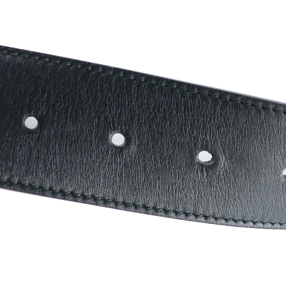 GUCCI - Ceinture GG Buckle en cuir lisse noir (T85)