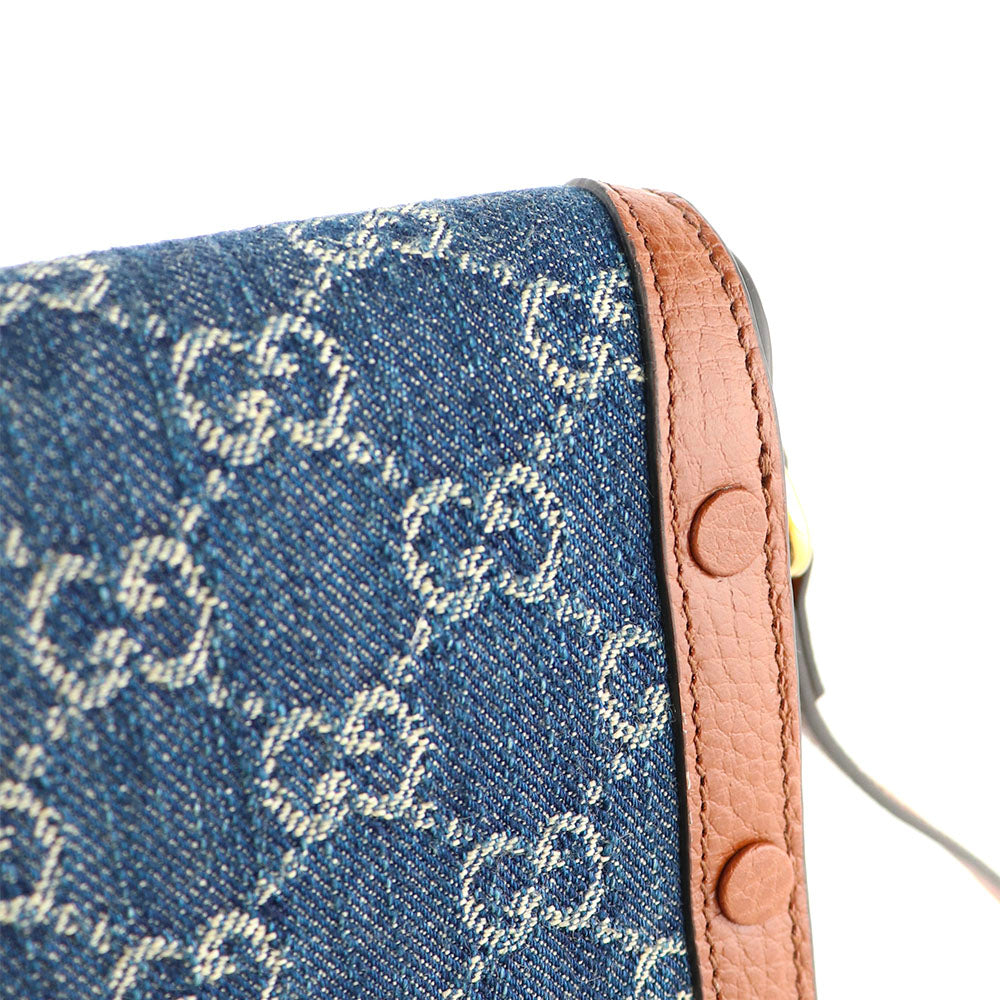 GUCCI - Sac à bandoulière 1955 détail Mors en denim mini