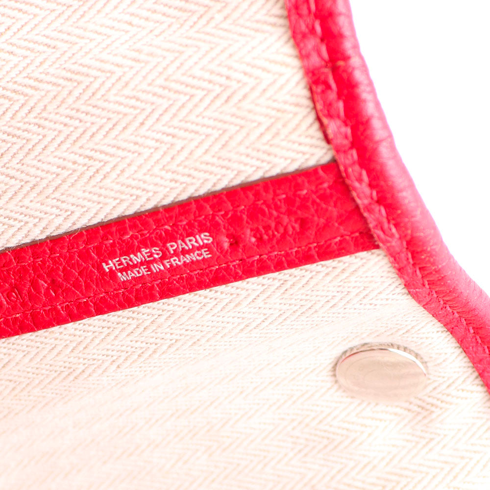 HERMÈS - Sac à main Garden Party en cuir togo rouge