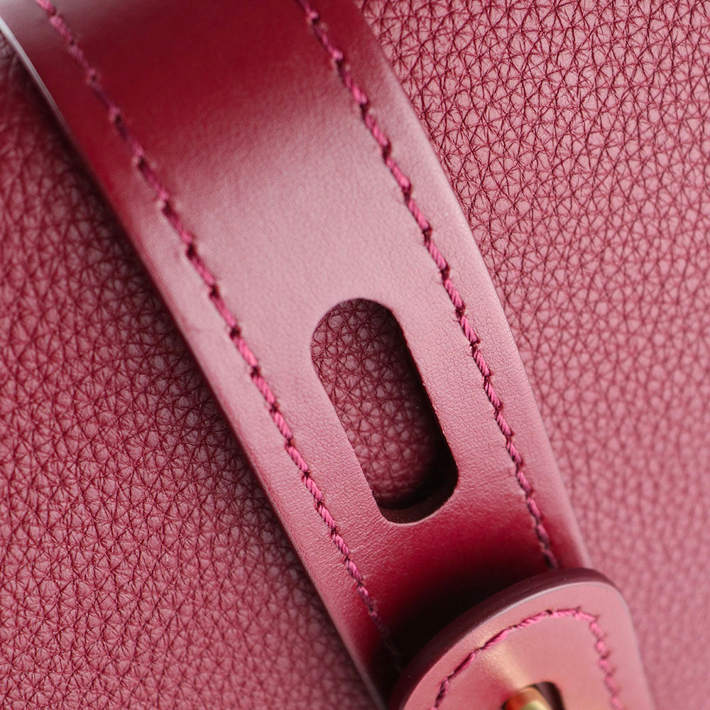 CHLOÉ - Aby shoulder bag in burgundy grained leather