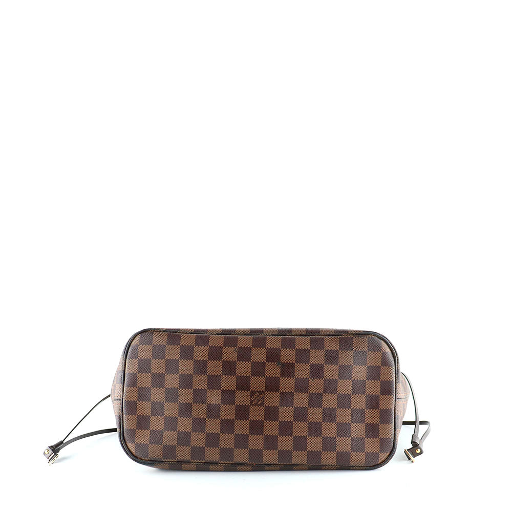 LOUIS VUITTON - Sac cabas Neverfull MM damier ébène et pochette