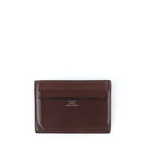 HERMÈS - Citizen card holder in smooth brown leather