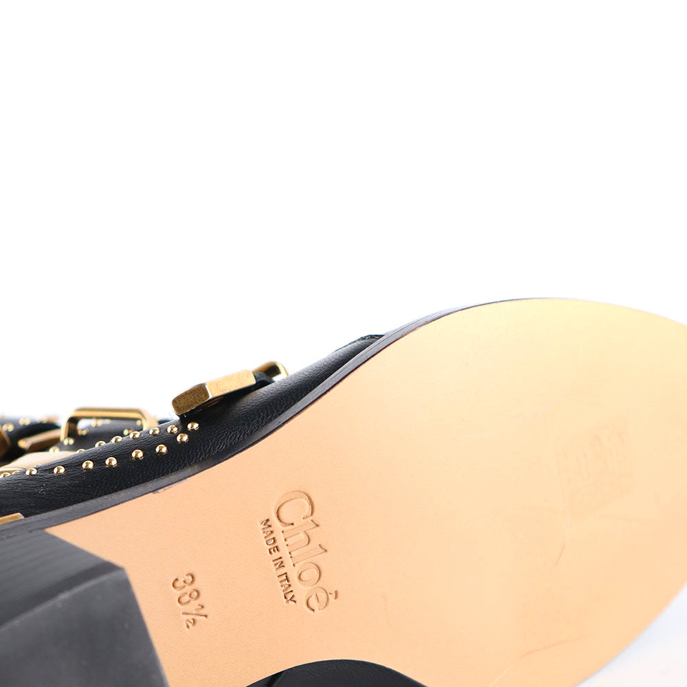CHLOÉ - Bottines Susanna en cuir noir (T38,5)