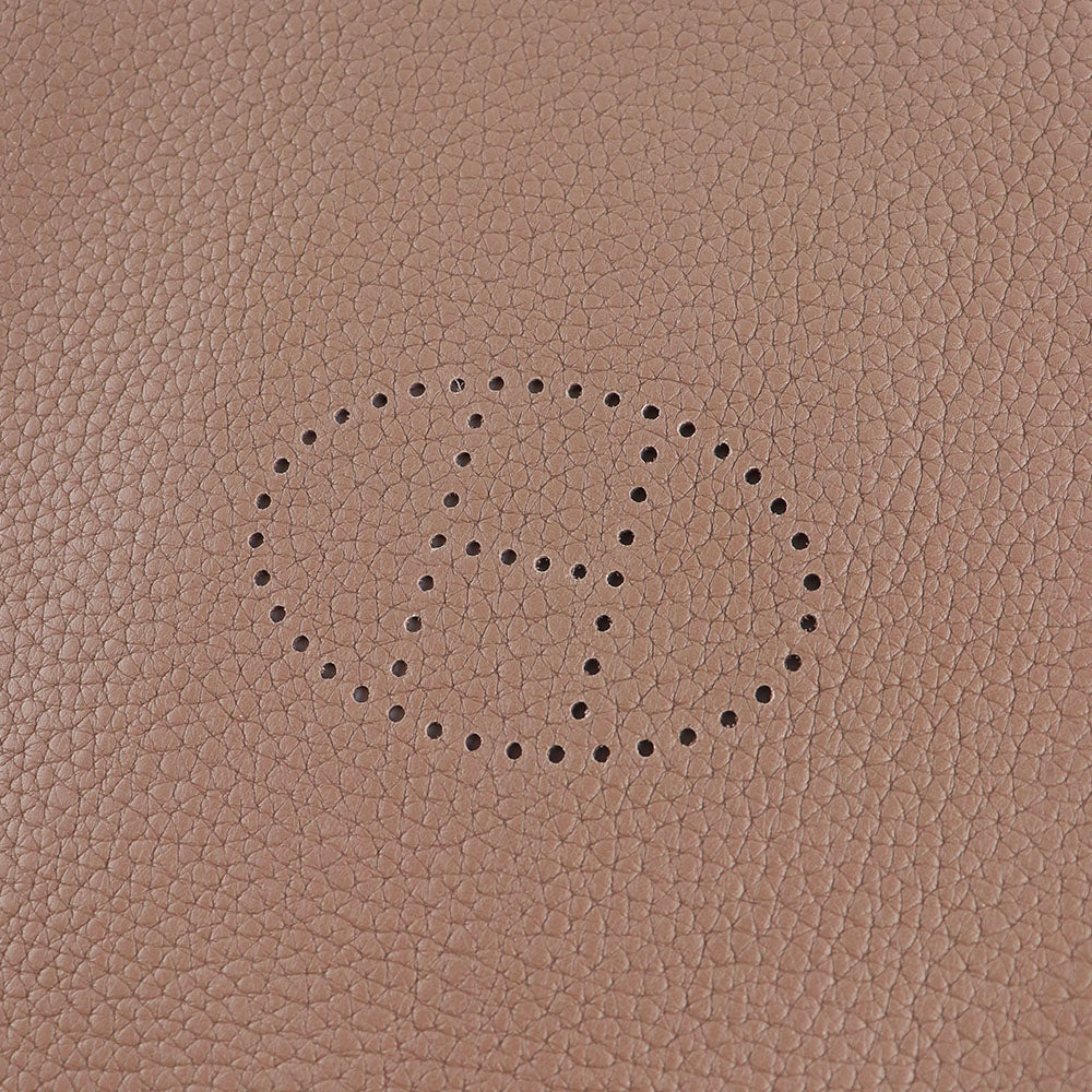 HERMÈS - Vide-poche Mises et Relances Evelyne en cuir taurillon Clémence etoupe