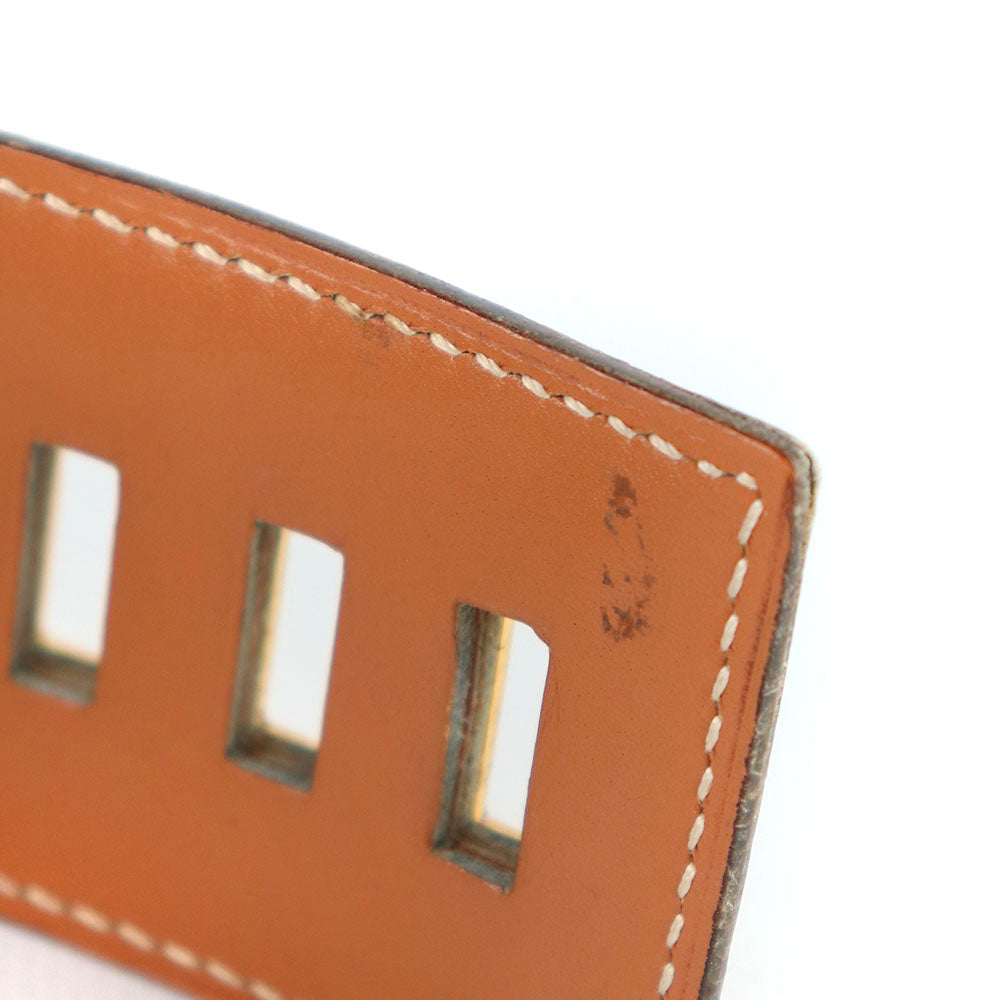 HERMÈS - Ceinture Collier de Chien en cuir gold (T70)