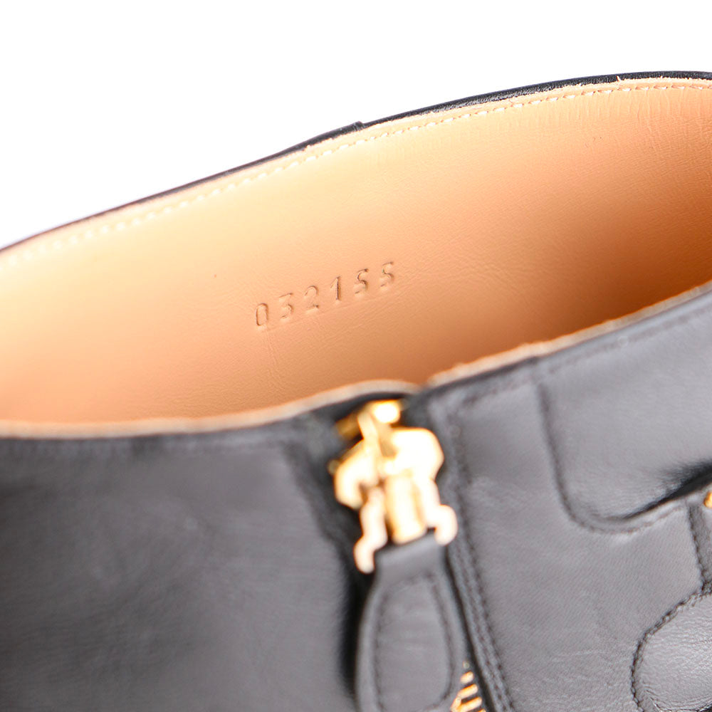 CHLOÉ - Bottines Susanna en cuir noir (T38,5)