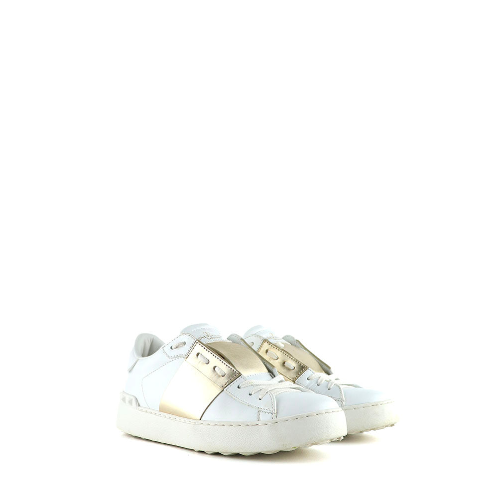 VALENTINO - Open sneakers in white leather (T36.5)