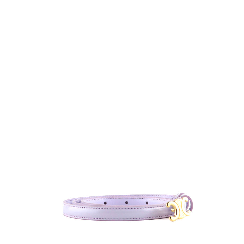 CELINE - Ceinture Triomphe teen en cuir lilas pastel (T80)