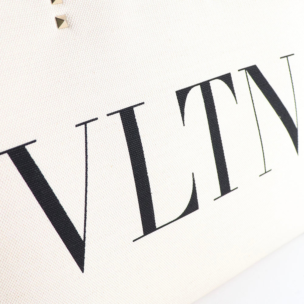 VALENTINO - Grande Plage tote bag in brown canvas and leather