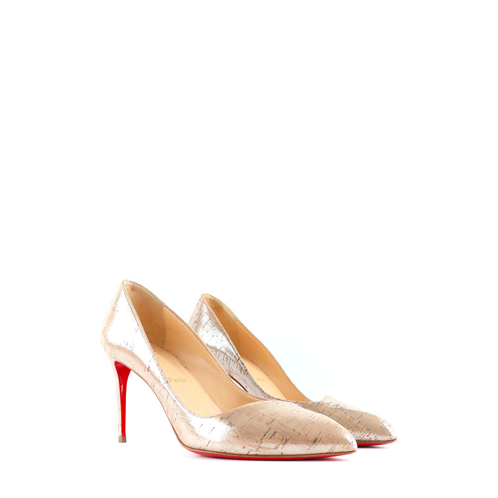 LOUBOUTIN - Corneille pumps in cork effect leather (T38)