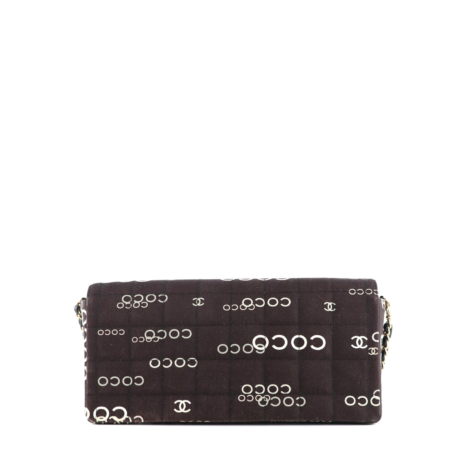 CHANEL - Sac à main East-West en coton noir