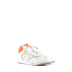DIOR - B27 High sneakers in white and orange leather (T43)