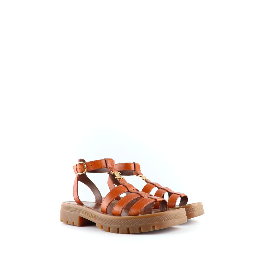 CELINE - Cléa Triomphe Gladiator leather sandals (T38)