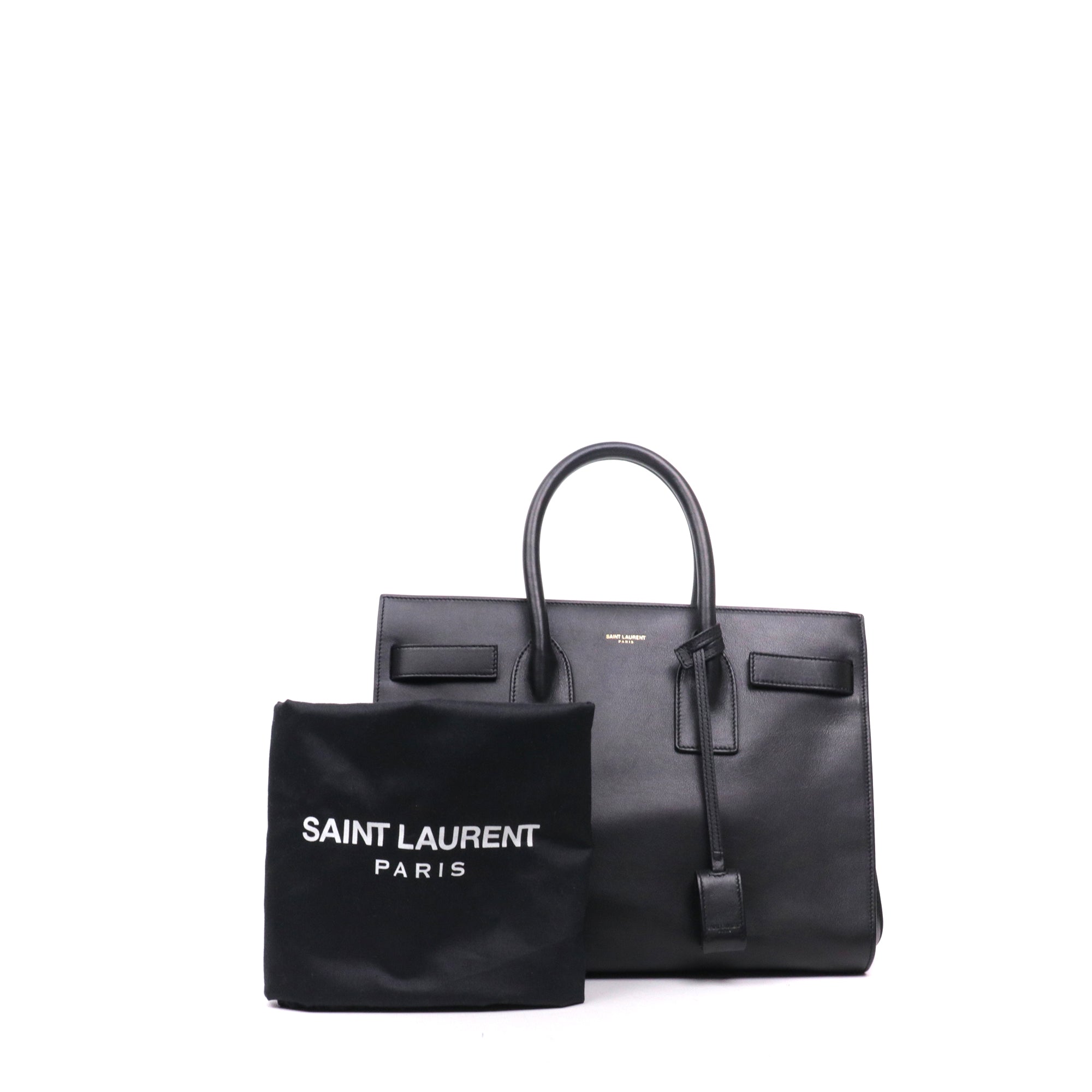 SAINT LAURENT - Nano day bag in gray grained leather