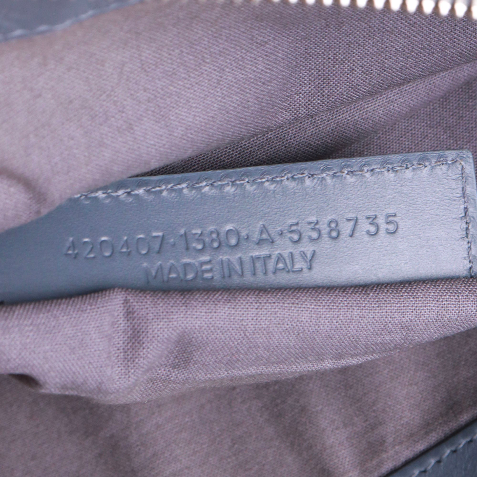BALENCIAGA - Balenciaga Ville clutch in gray canvas and leather