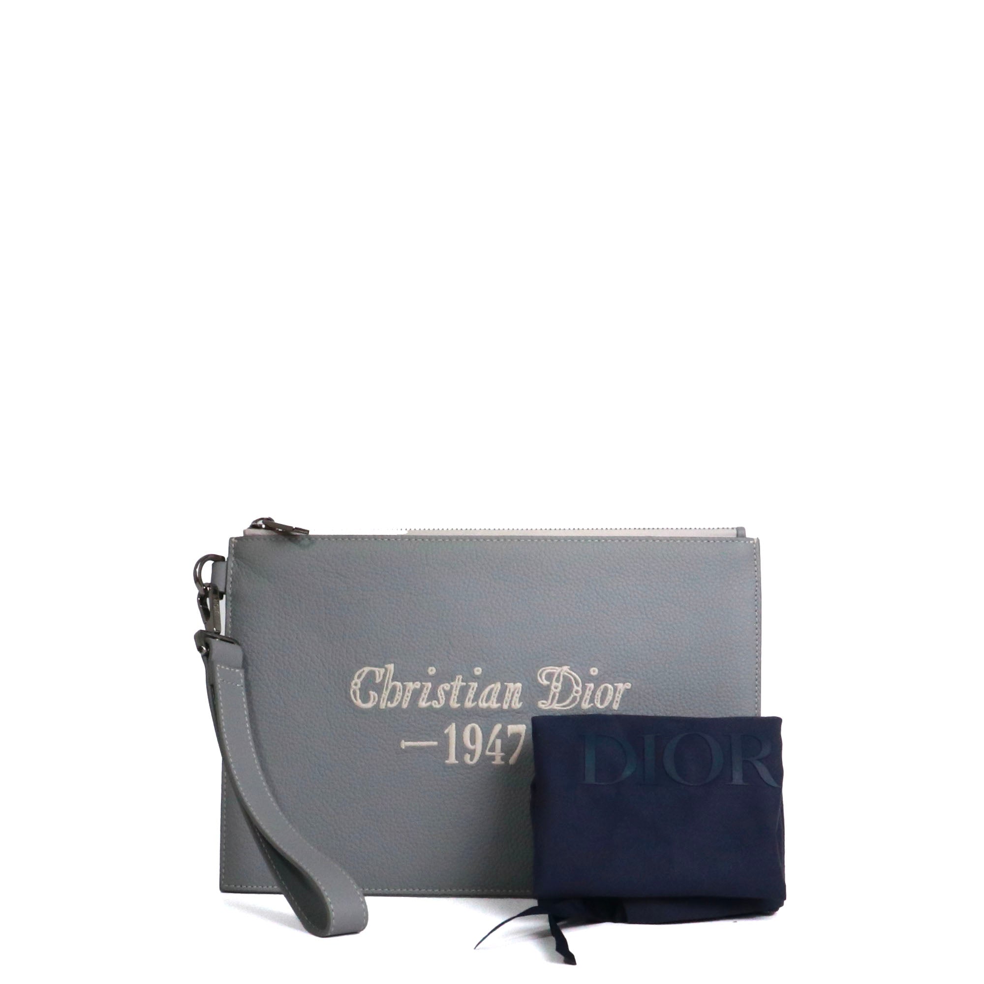 DIOR - Dior Oblique Galaxy A5 pouch in black leather