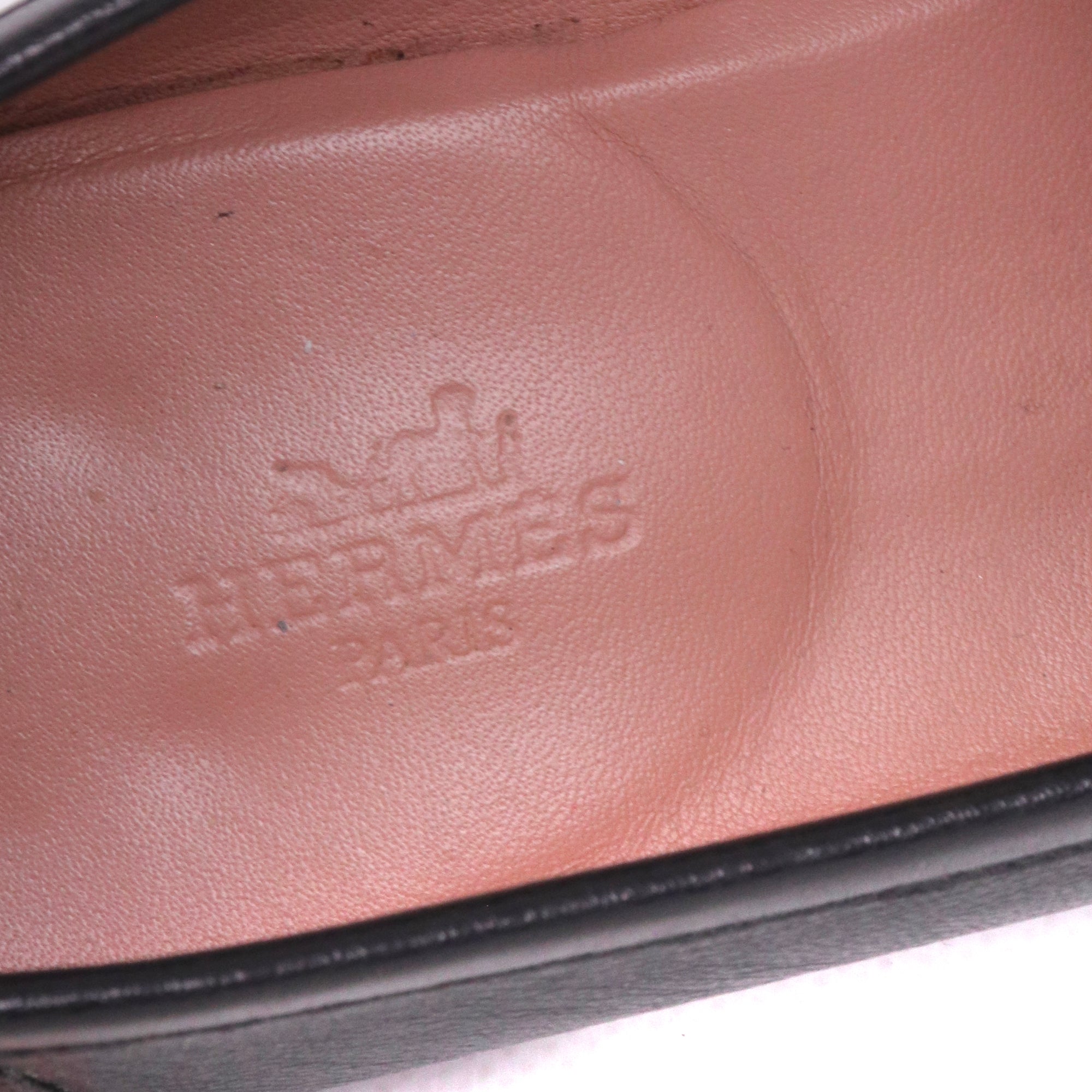 HERMÈS - Kennedy loafers in beige leather (T37.5)