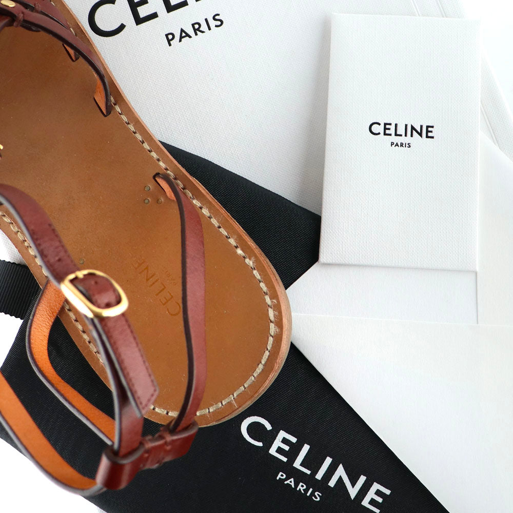CELINE - Sandales Triomphe en cuir (T39)