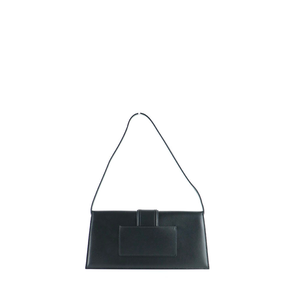 JACQUEMUS - Bambino long shoulder bag in black smooth leather