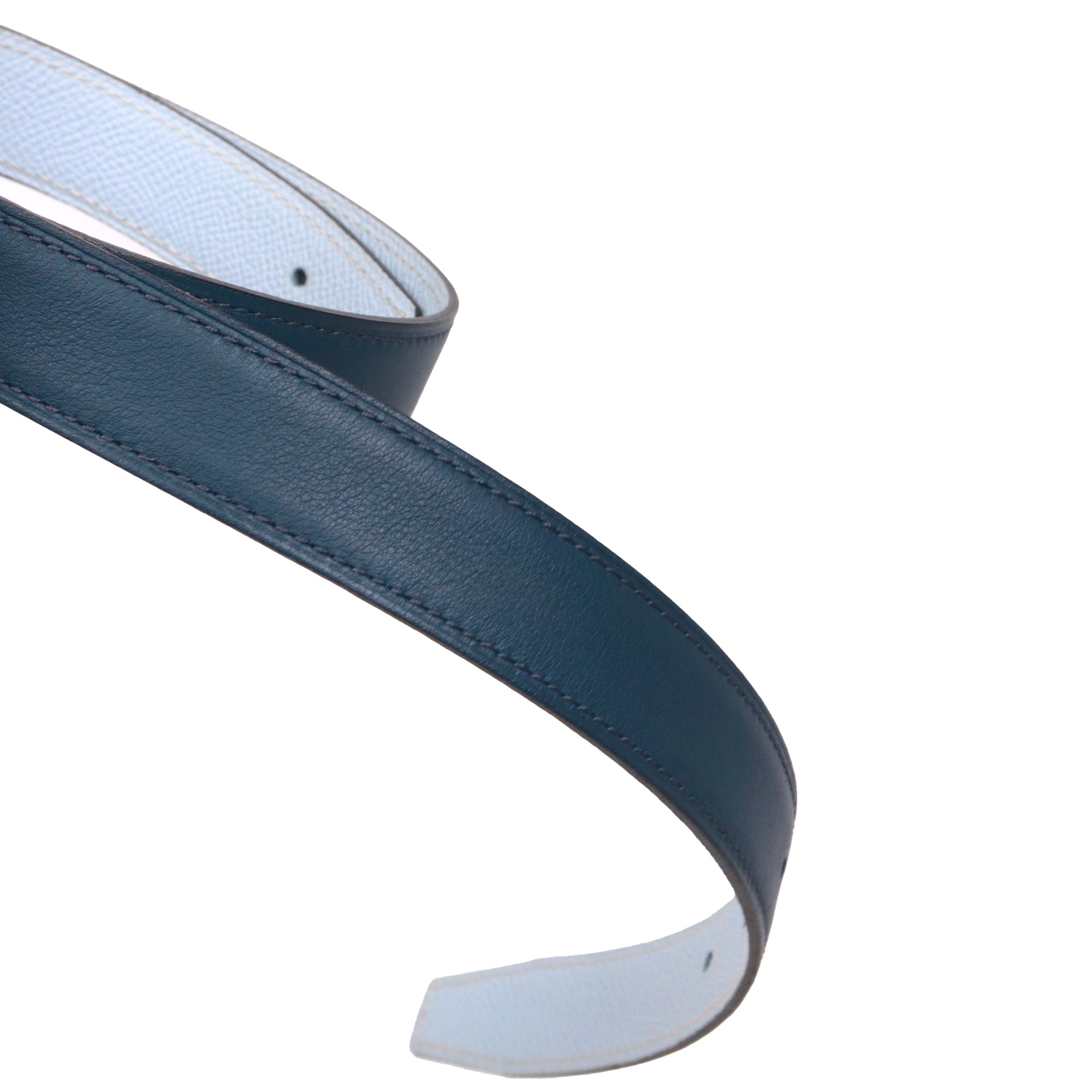 HERMÈS - Reversible belt with gold buckle (T75)