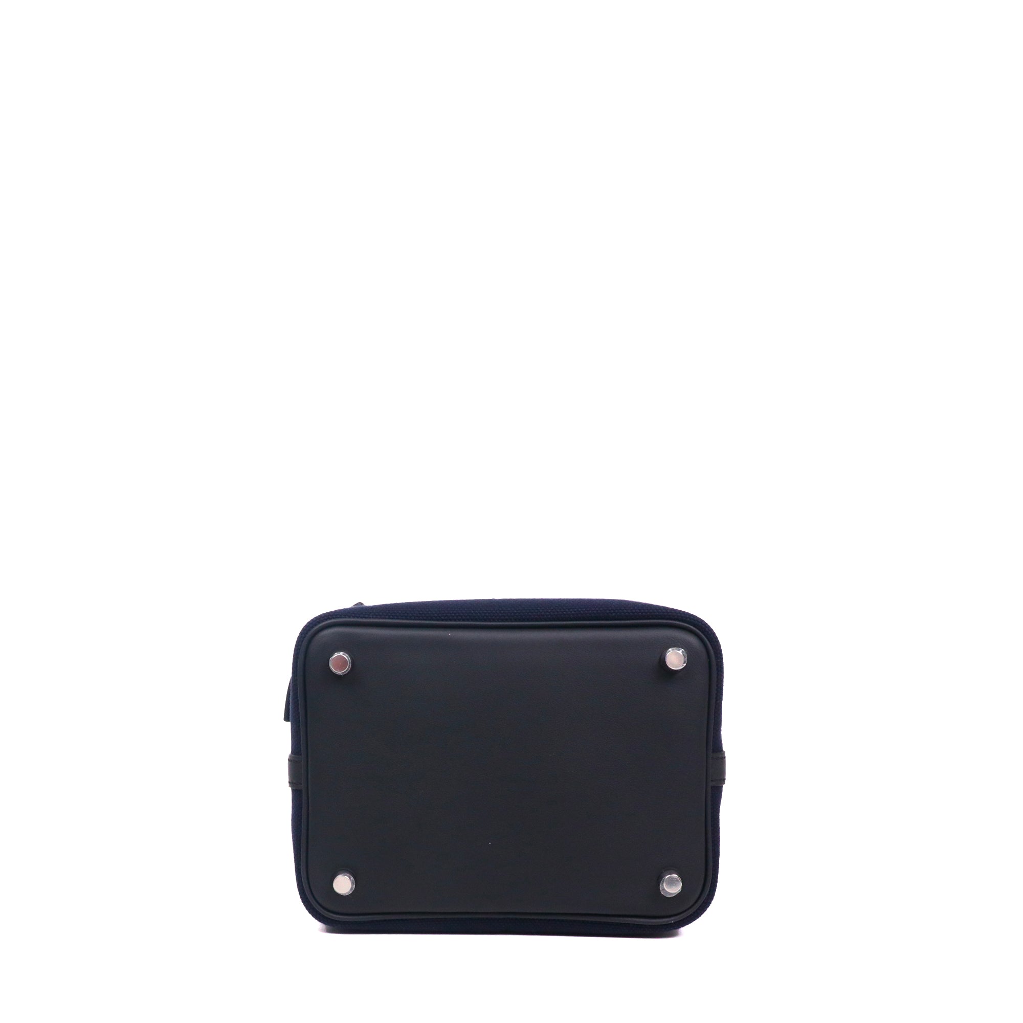 HERMÈS - Picotin 22 bag in black Taurillon Clémence leather