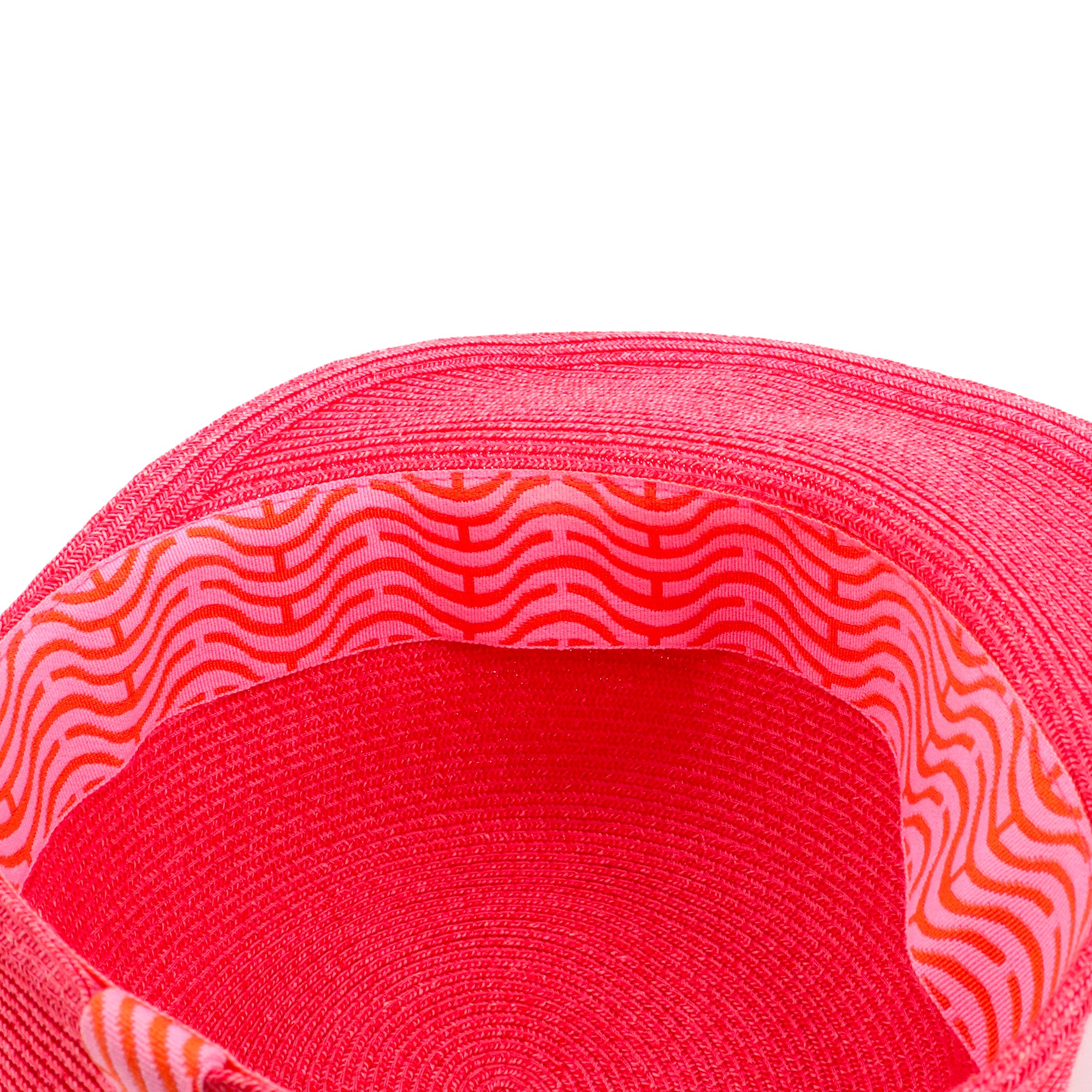HERMÈS - Casquette Galatée Hermès en papier rose (T56)