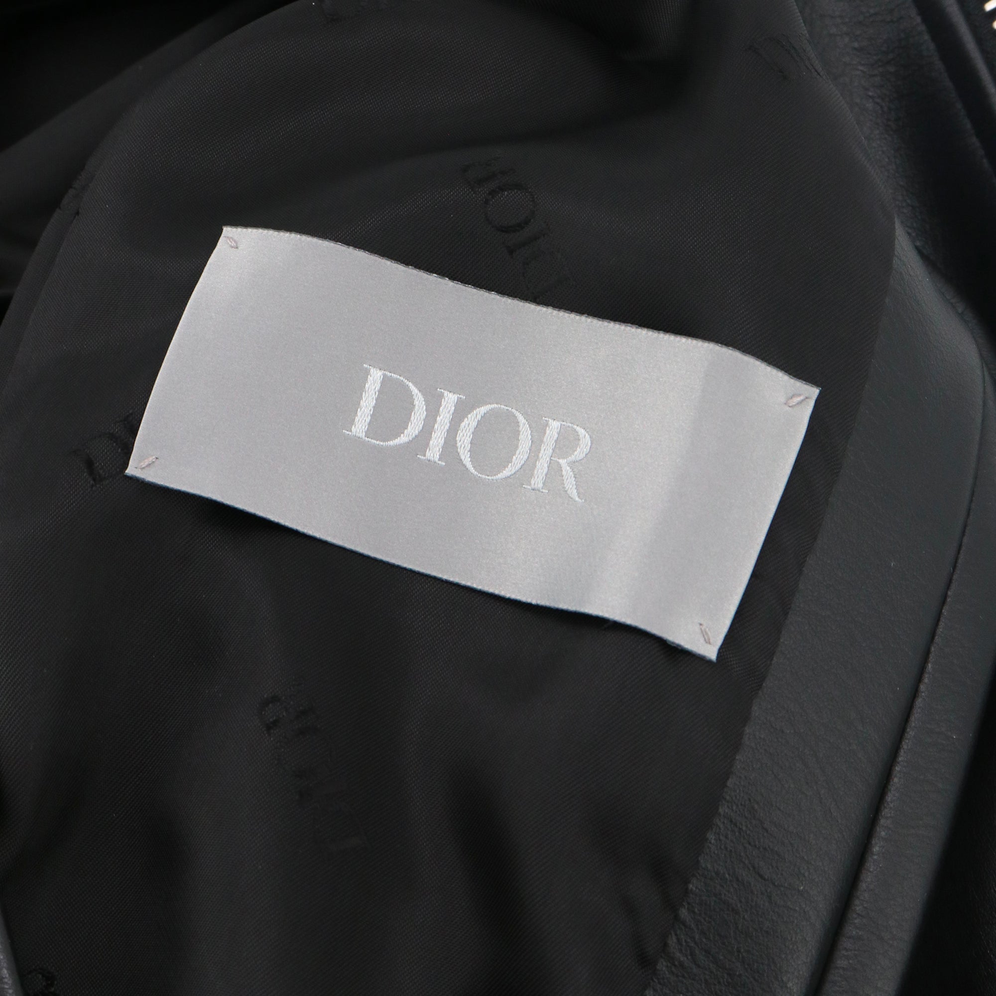 DIOR - Blouson Dior en cuir noir (T46)