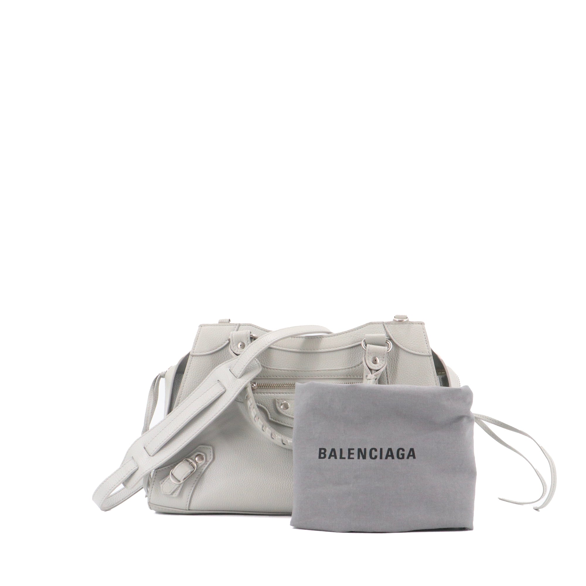 BALENCIAGA - Neo City shoulder bag in black smooth leather