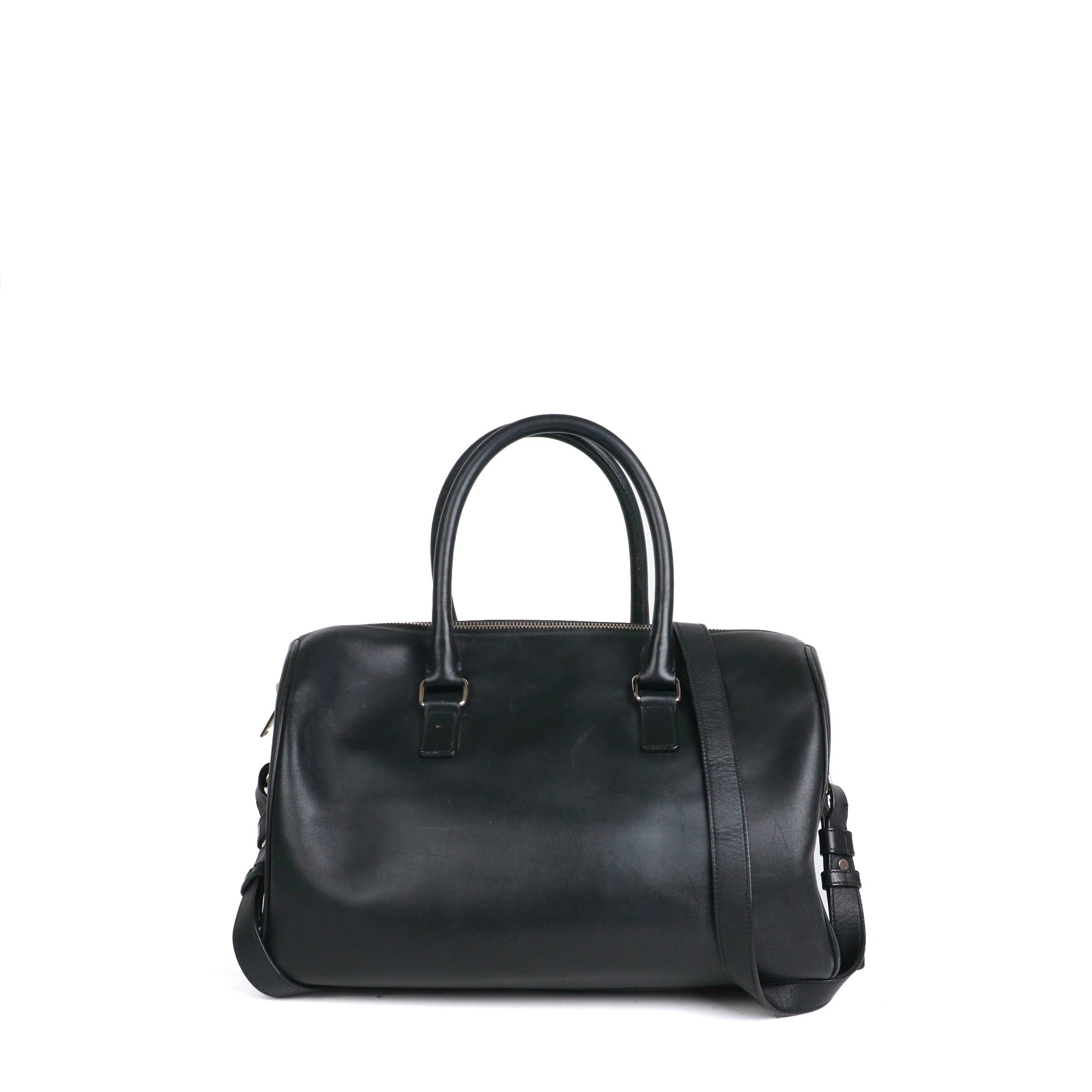 SAINT LAURENT - Sac à main Boston Saint Laurent en cuir noir