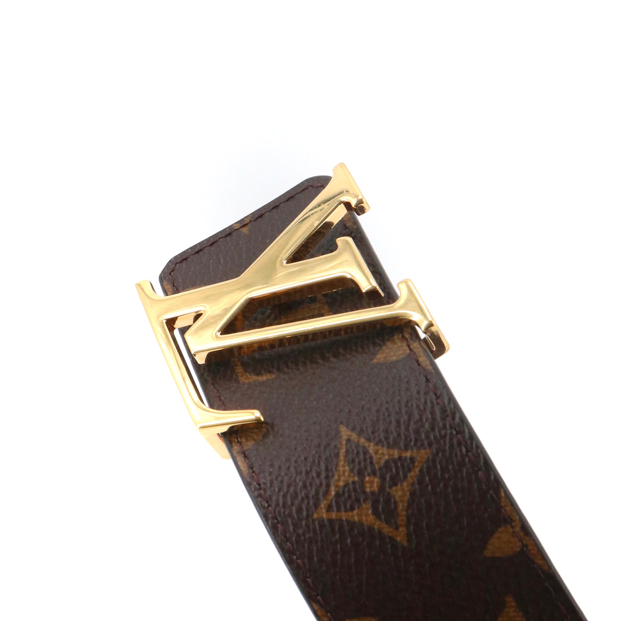 LOUIS VUITTON - Ceinture LV Initiales Louis Vuitton en toile monogrammée (T90)