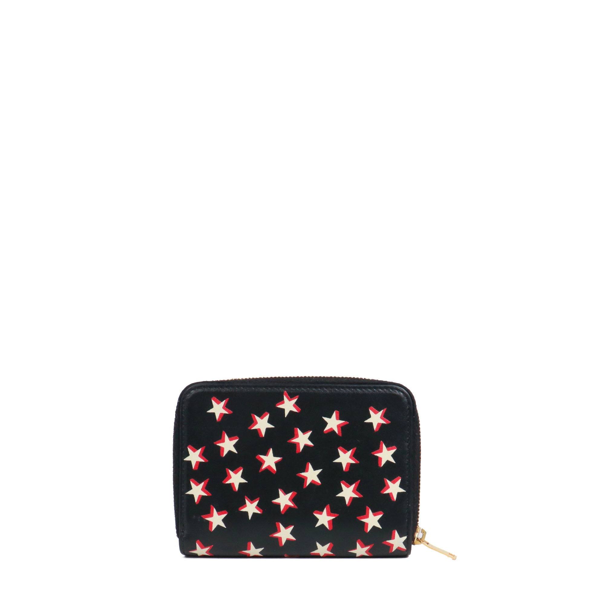 SAINT LAURENT - Portefeuille Etoile Saint Laurent en cuir noir
