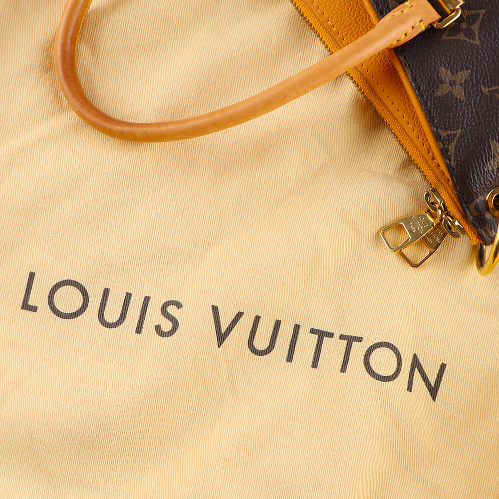 LOUIS VUITTON - Pallas handbag in monogram canvas and orange leather