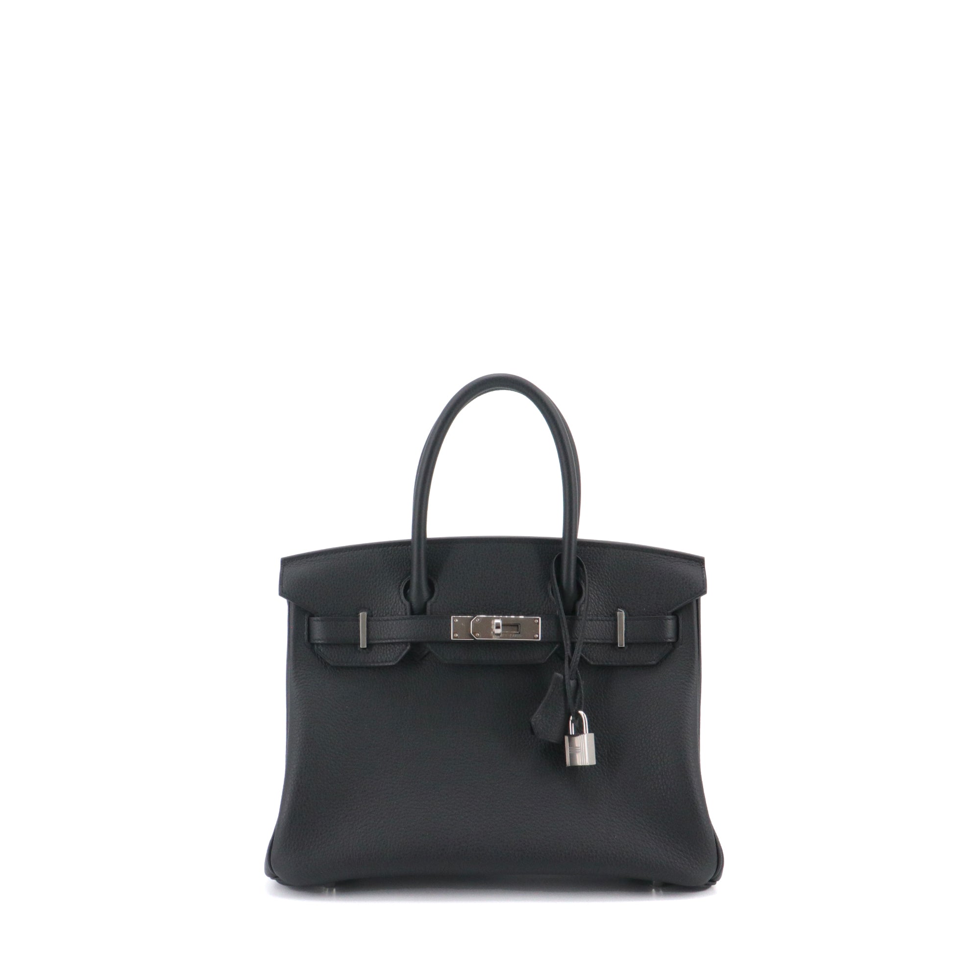 HERMÈS - Birkin 35 handbag in black togo leather 