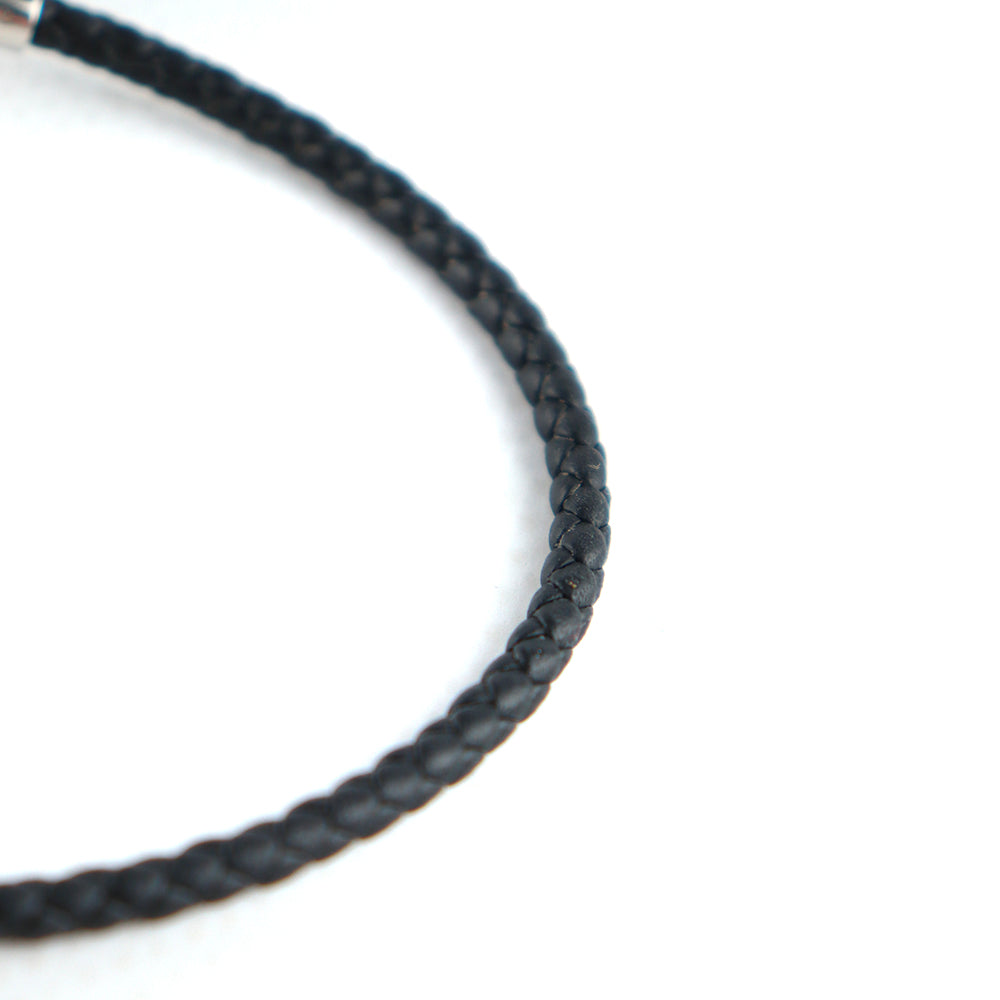 HERMÈS - Bracelet Glénan en cuir swift noir