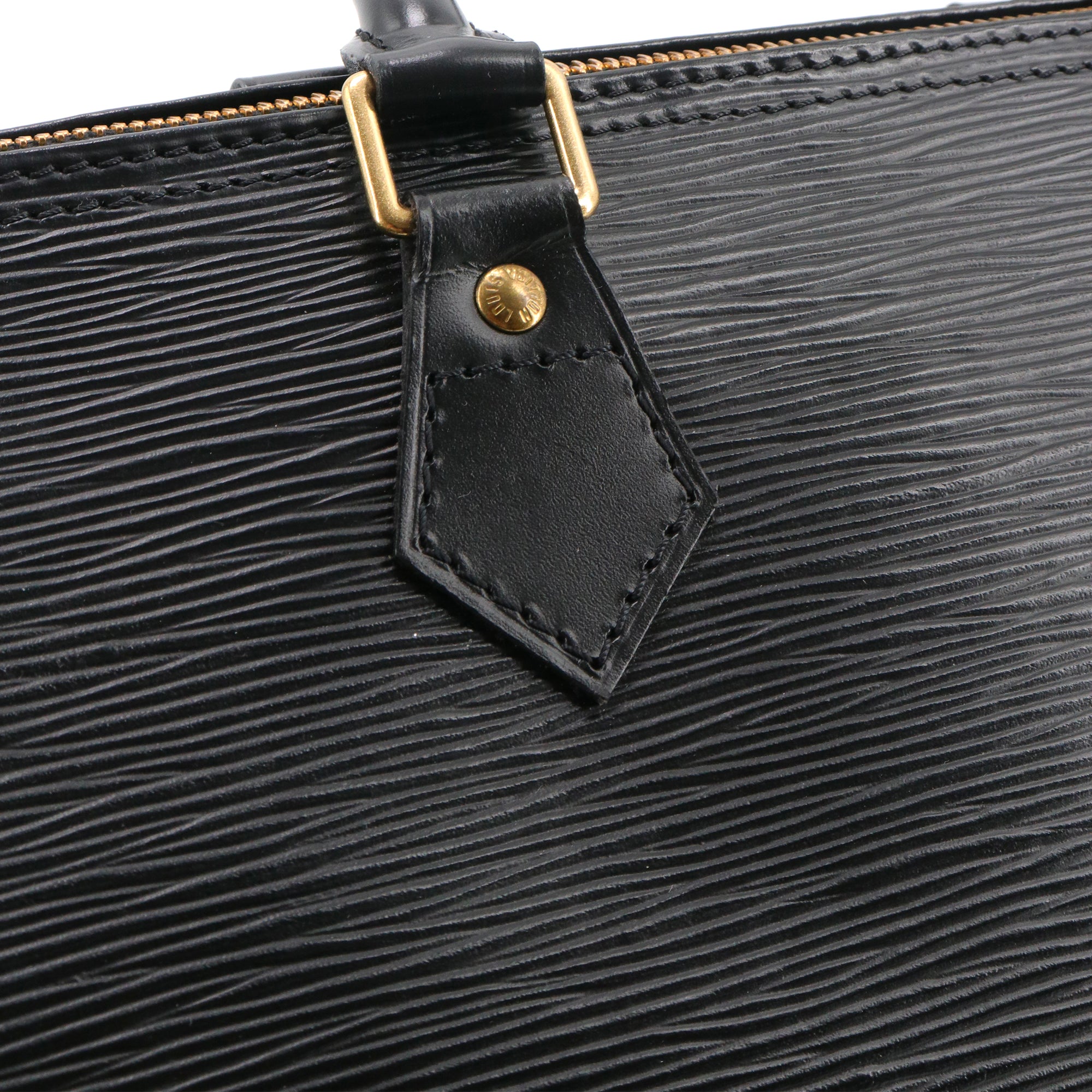 LOUIS VUITTON - Sac à main Speedy 35 Louis Vuitton en cuir épi noir