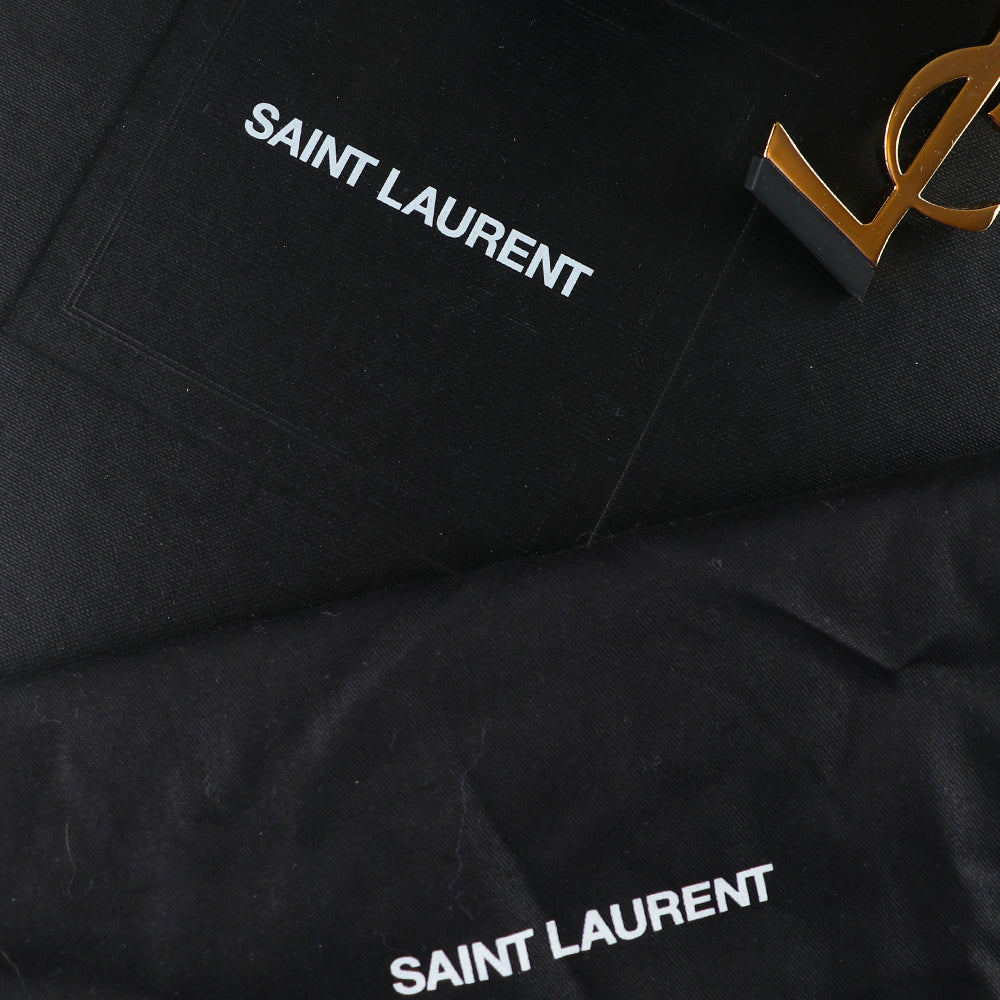 SAINT LAURENT - Sandales Opyum en cuir noir (T38,5)