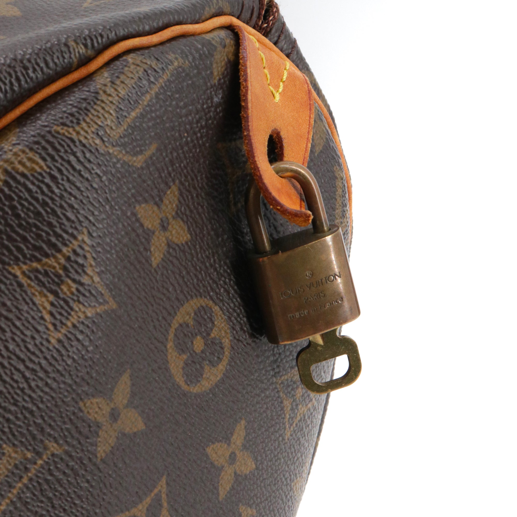 LOUIS VUITTON - Sac à main Speedy 30 Louis Vuitton en toile monogrammée