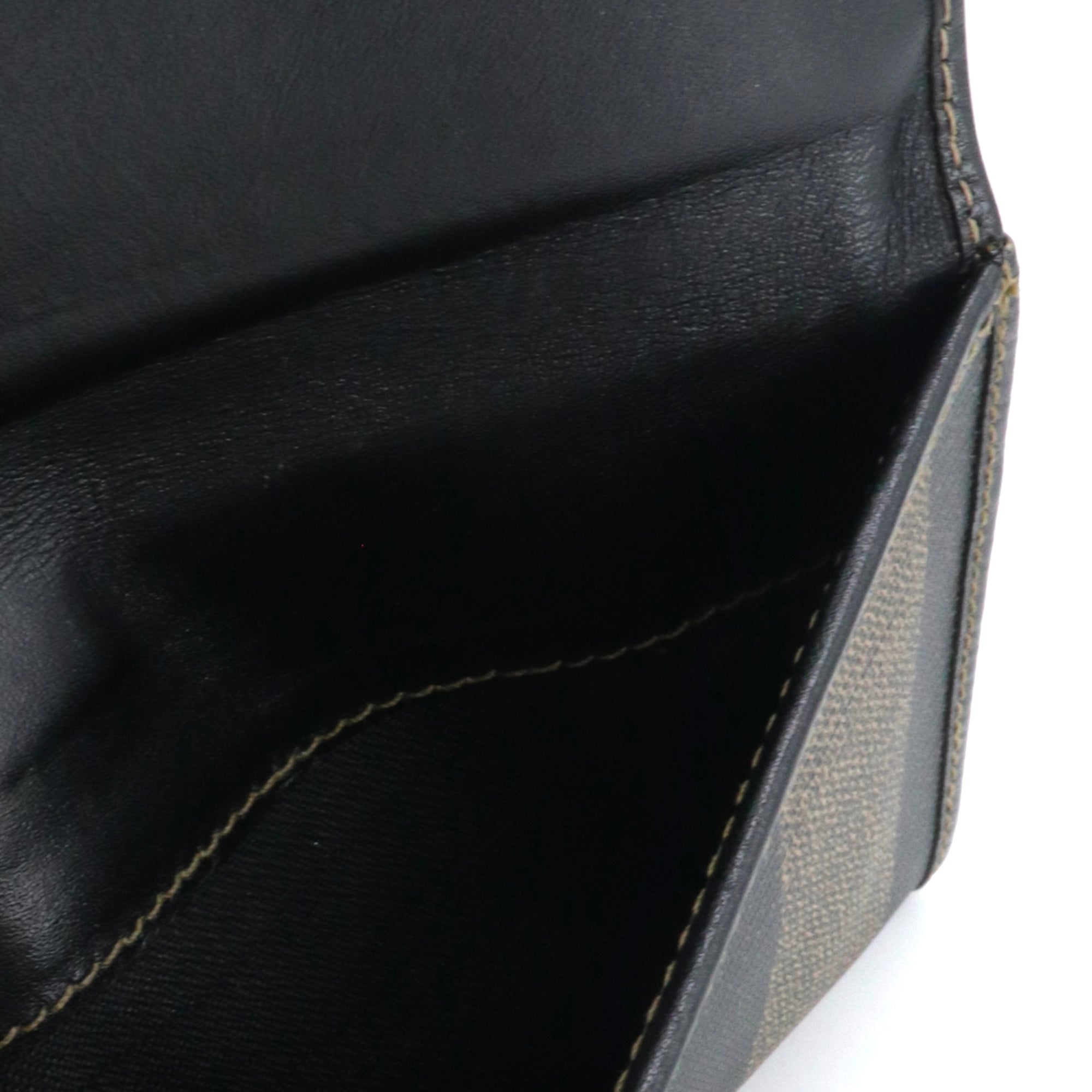FENDI - Portefeuille Fendi en cuir et toile à rayures