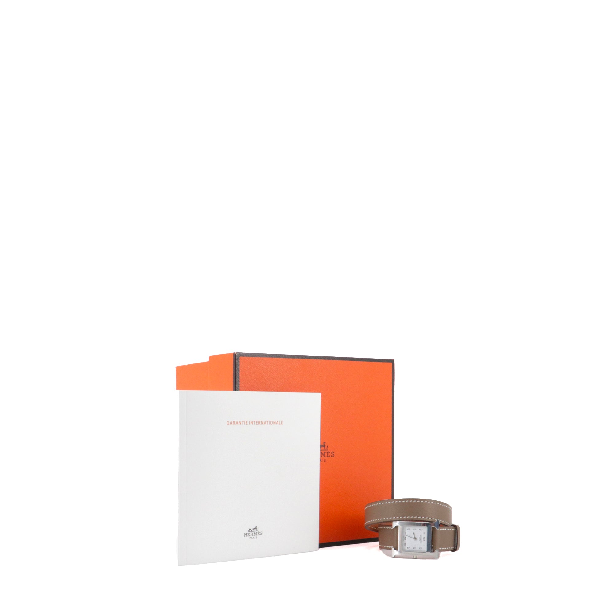 HERMÈS - Kelly watch in brown leather
