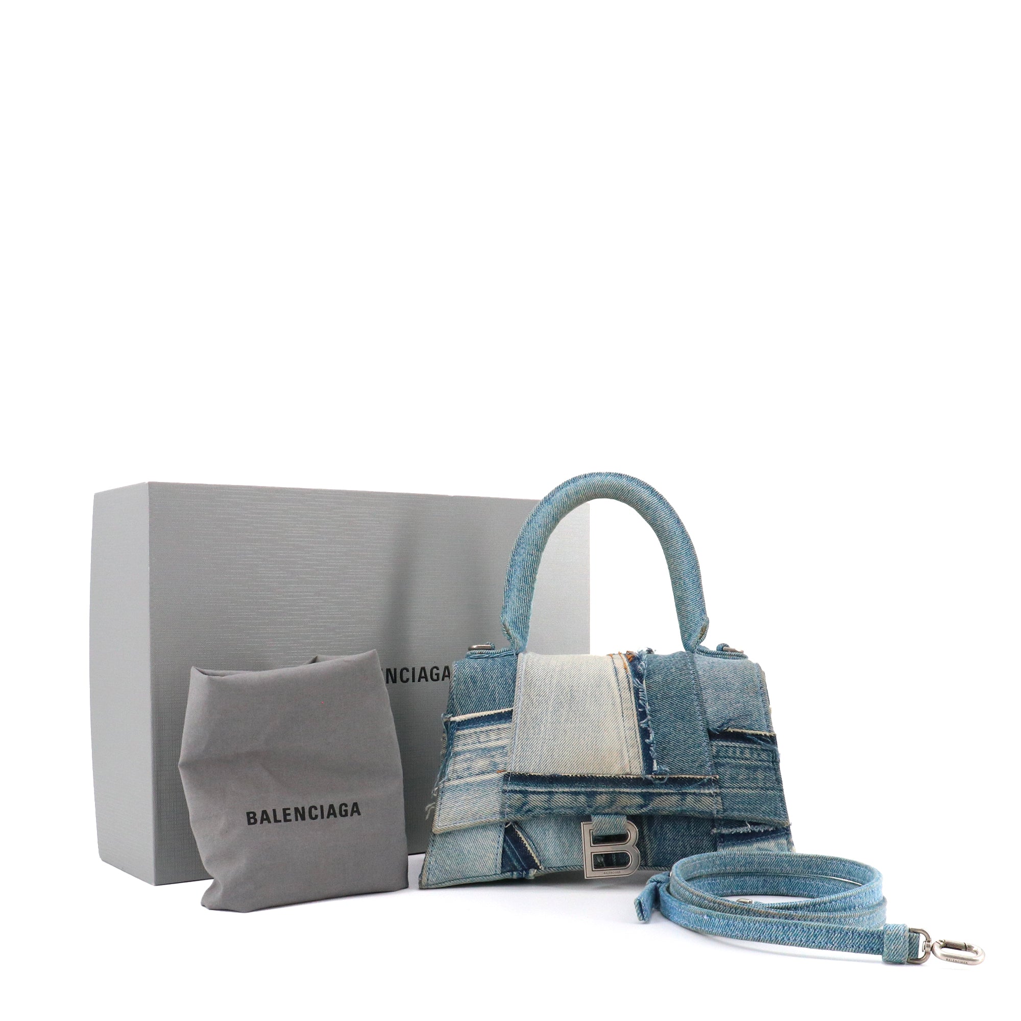 BALENCIAGA - Hourglass Balenciaga Small Size shoulder bag in pink smooth leather