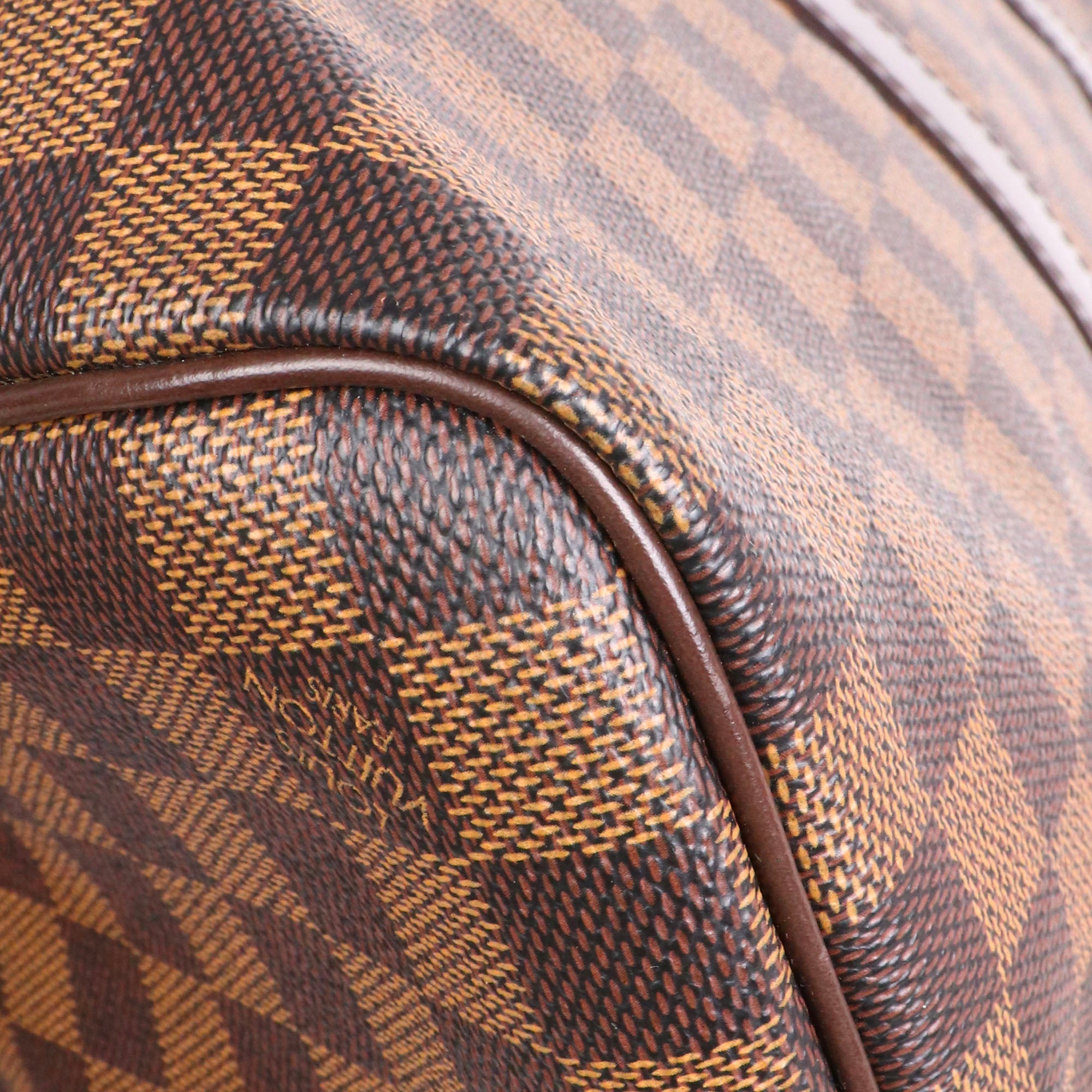 LOUIS VUITTON - Sac de voyage Keepall 50 Louis Vuitton en toile damier ébène