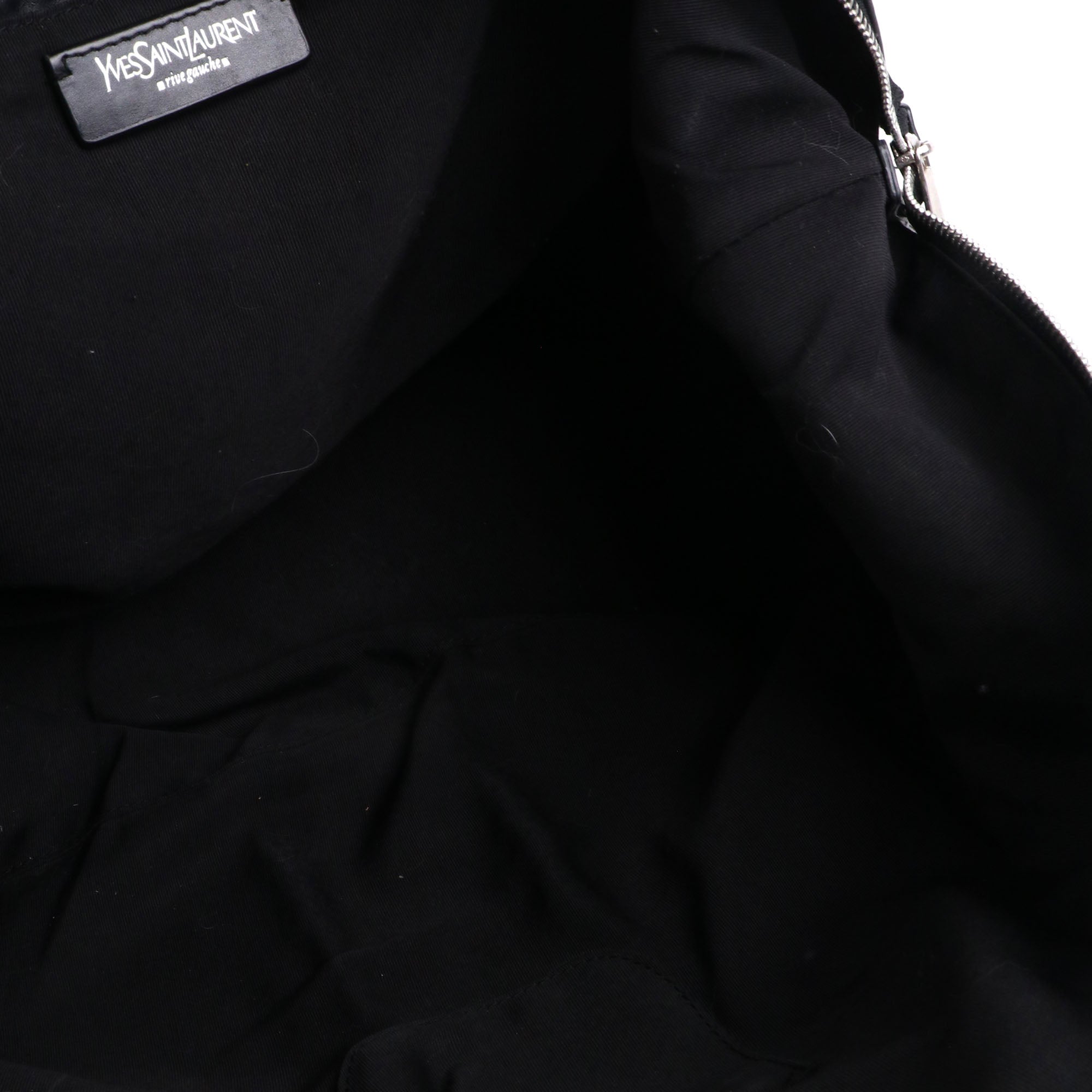 SAINT LAURENT - Sac à main Easy Rock vintage Saint Laurent en cuir noir