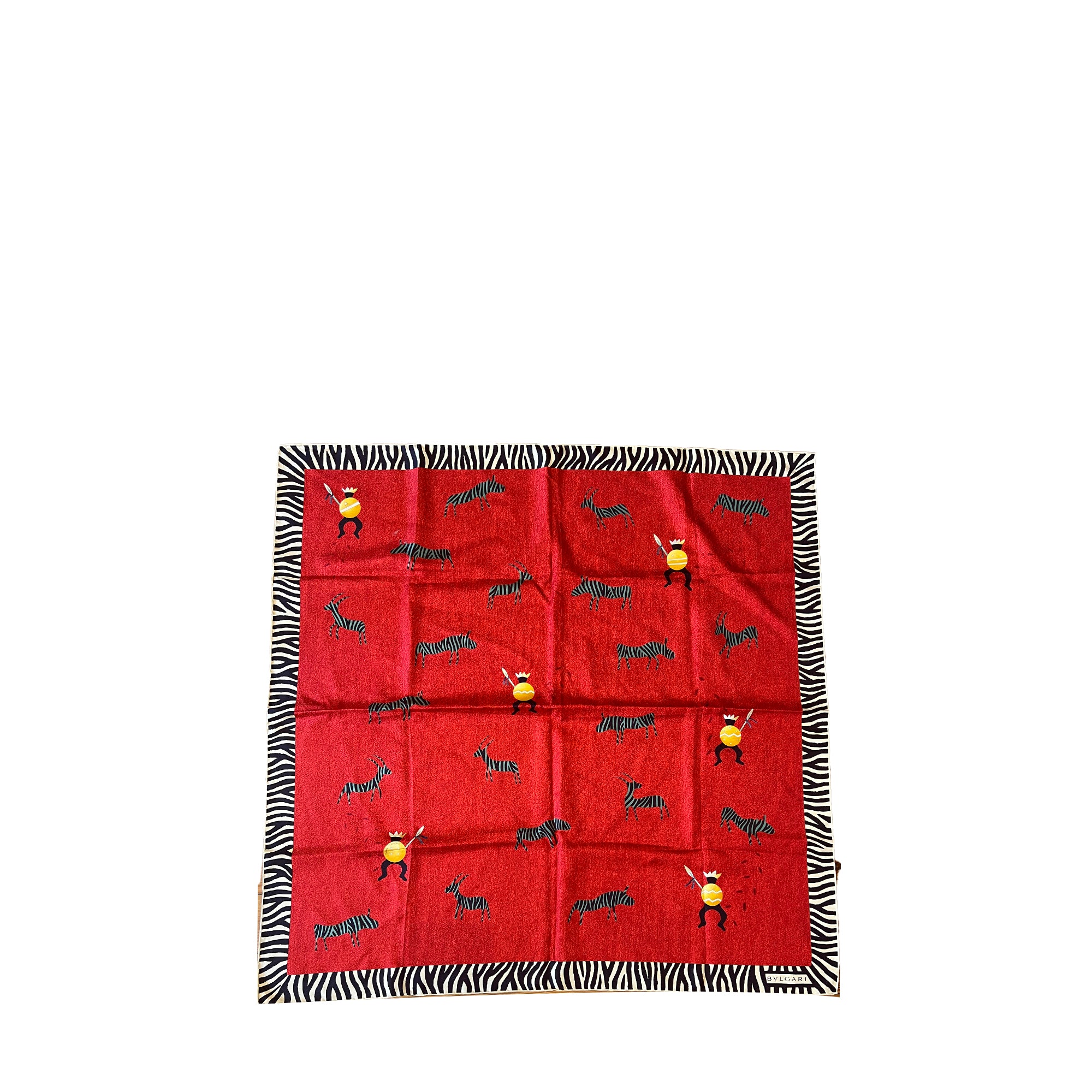 BVLGARI - Red 90 silk scarf