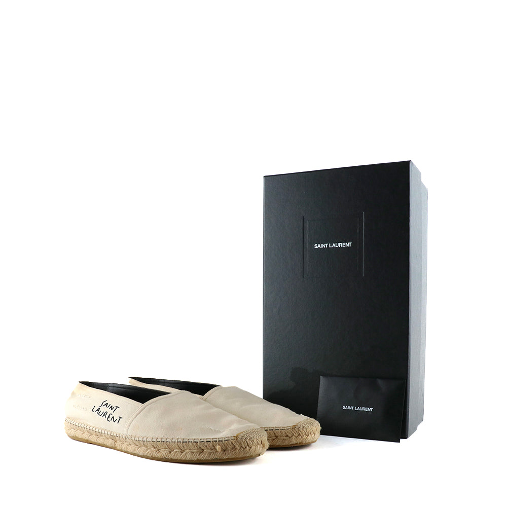 SAINT LAURENT - Espadrilles Signature en toile beige (T44)