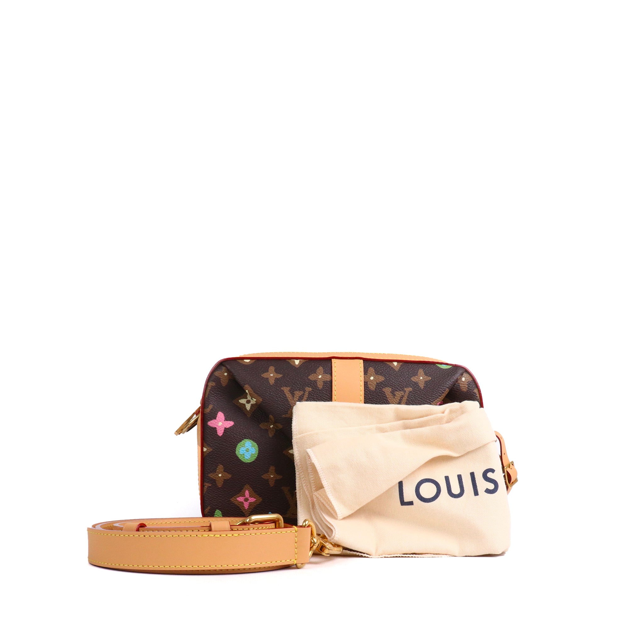 LOUIS VUITTON - Sac à bandoulière Envelope Messenger Louis Vuitton en toile monogrammée marron