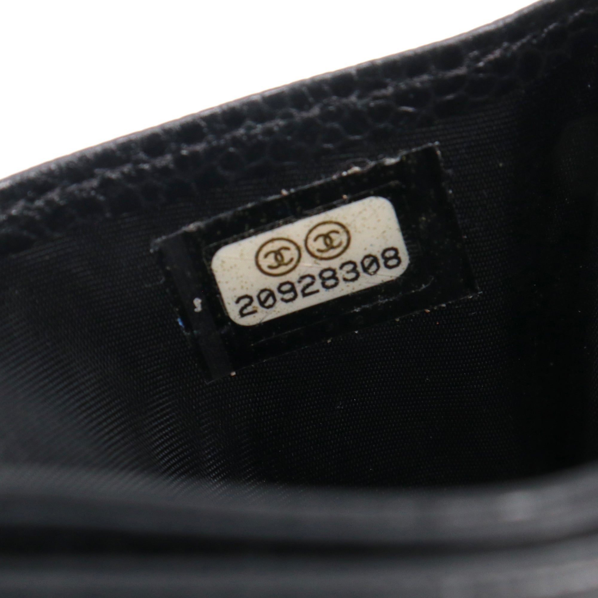 CHANEL - Porte cartes Chanel en cuir matelassé grainé noir édition limitée